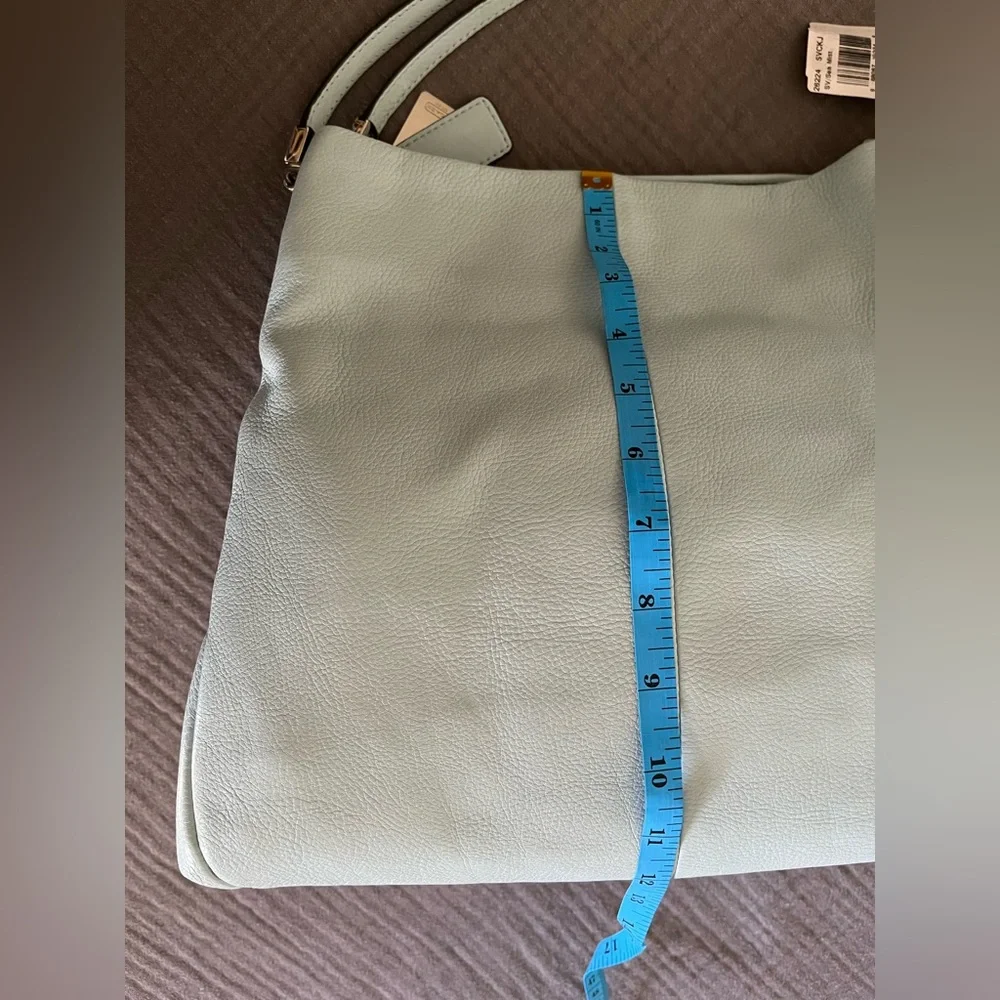 NWT vintage Coach Madison Phoebe Sea Mist blue leather shoulder bag tote - Picture 16 of 16